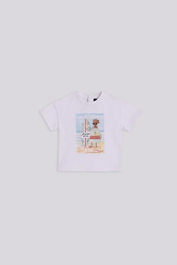 Детская футболка для мальчиков с принтом Bg store baby boy white tshirt Gb Baby, White