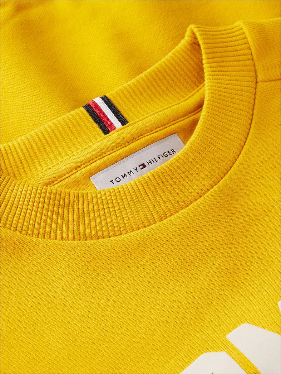 Толстовка TOMMY HILFIGER 'BRAND LOVE' желтого цвета — фото 4