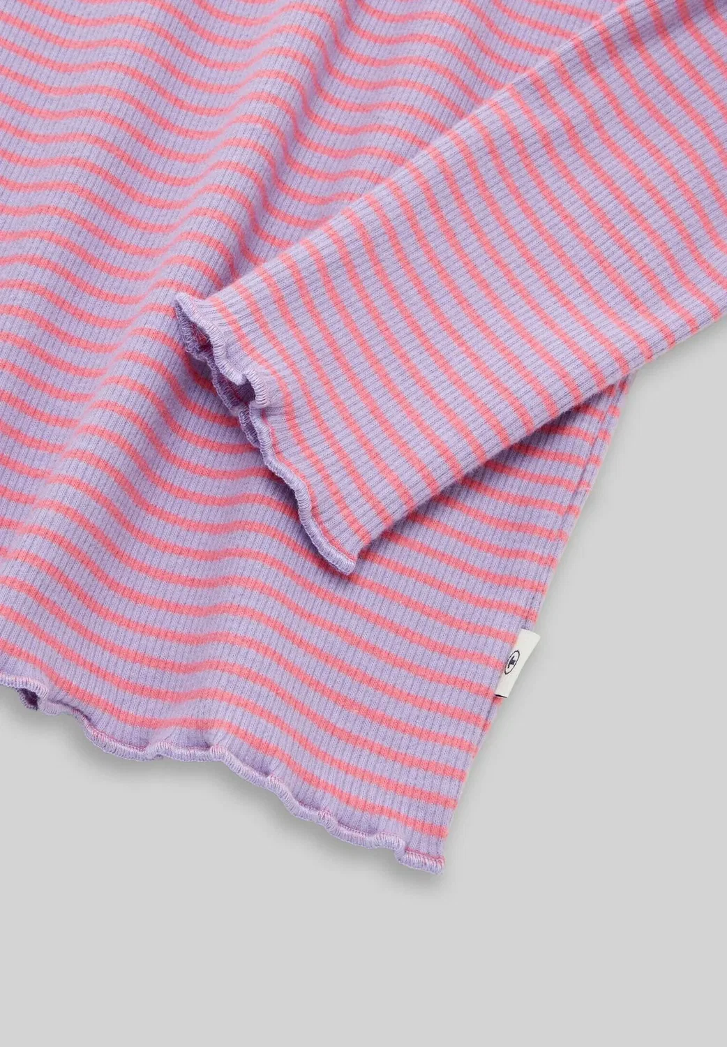 Футболка langarmshirt mit streifenmuster - топ с длинными рукавами Tom Tailor, Coral And Purple Thin Stripe — фото 3
