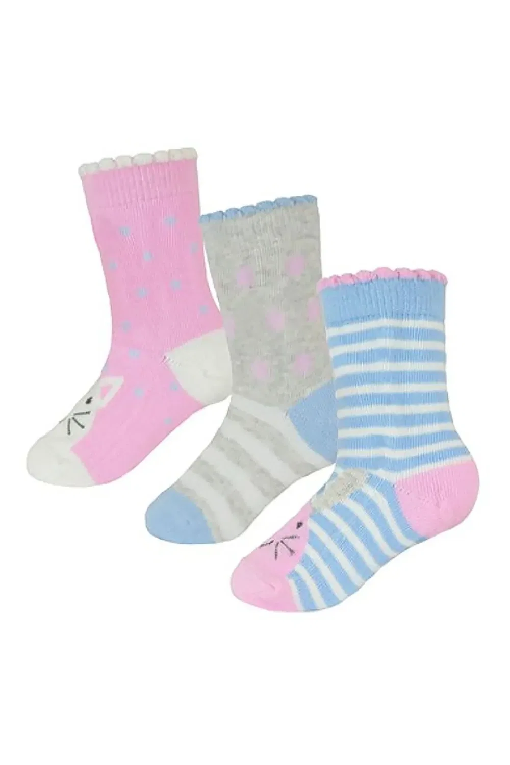 Детские хлопковые носки с принтом 6 пар Butterfly & Animal Sock Snob, Multi — фото 3