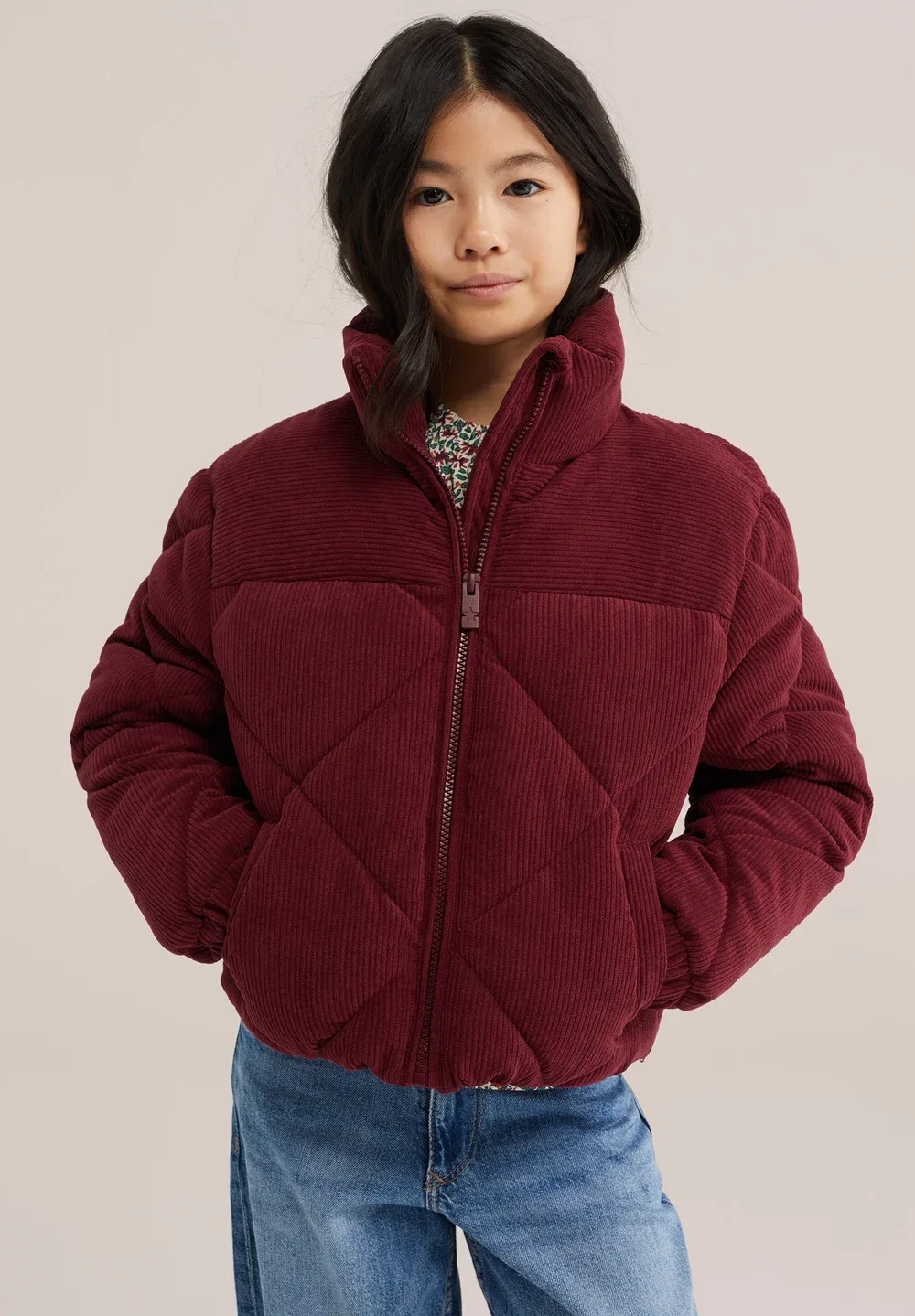 Зимняя куртка We Fashion, Burgundy Red — фото 2