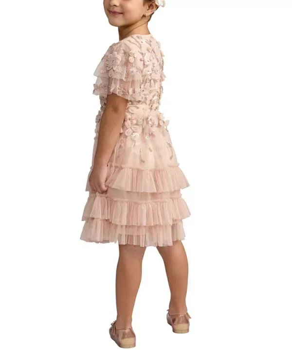 Детское платье для девочек с длинным рукавом Mac DUGGal, Blush — фото 2