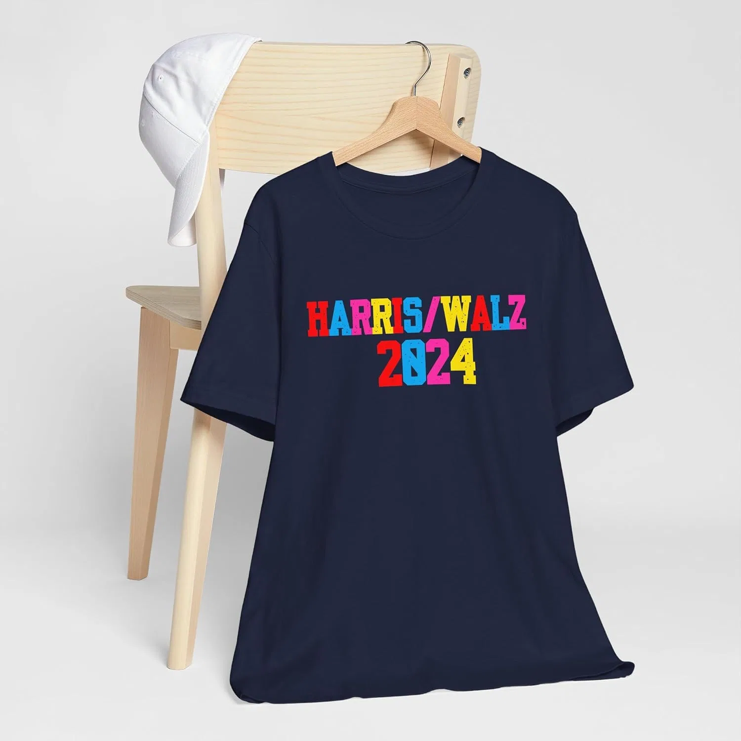 Футболка с принтом Kamala Harris Bella Canvas, Navy — фото 4