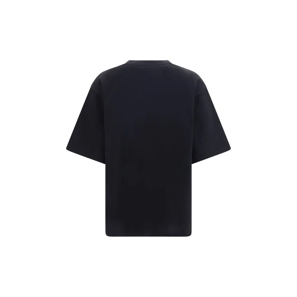 Женская футболка с патчем с логотипом Black Cotton T-Shirt Dolce & Gabbana, Black — фото 2