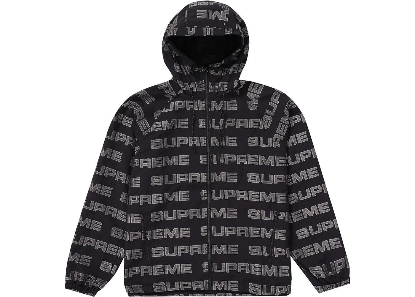 Мужская куртка с капюшоном Logo Ripstop Supreme, Black