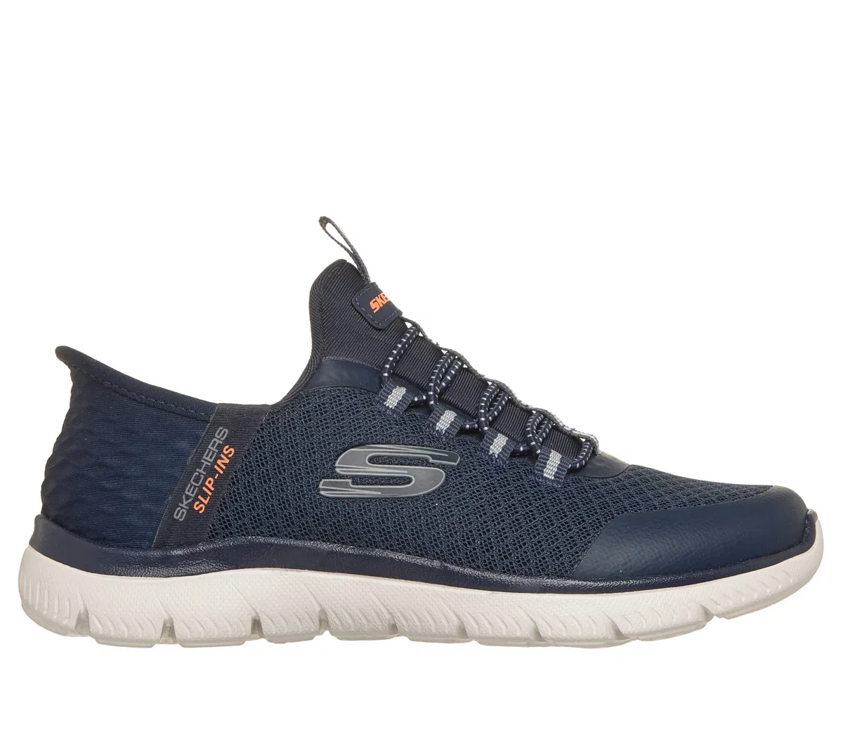 Детские слипоны Summits - High Range Skechers, тёмно-синий/оранжевый