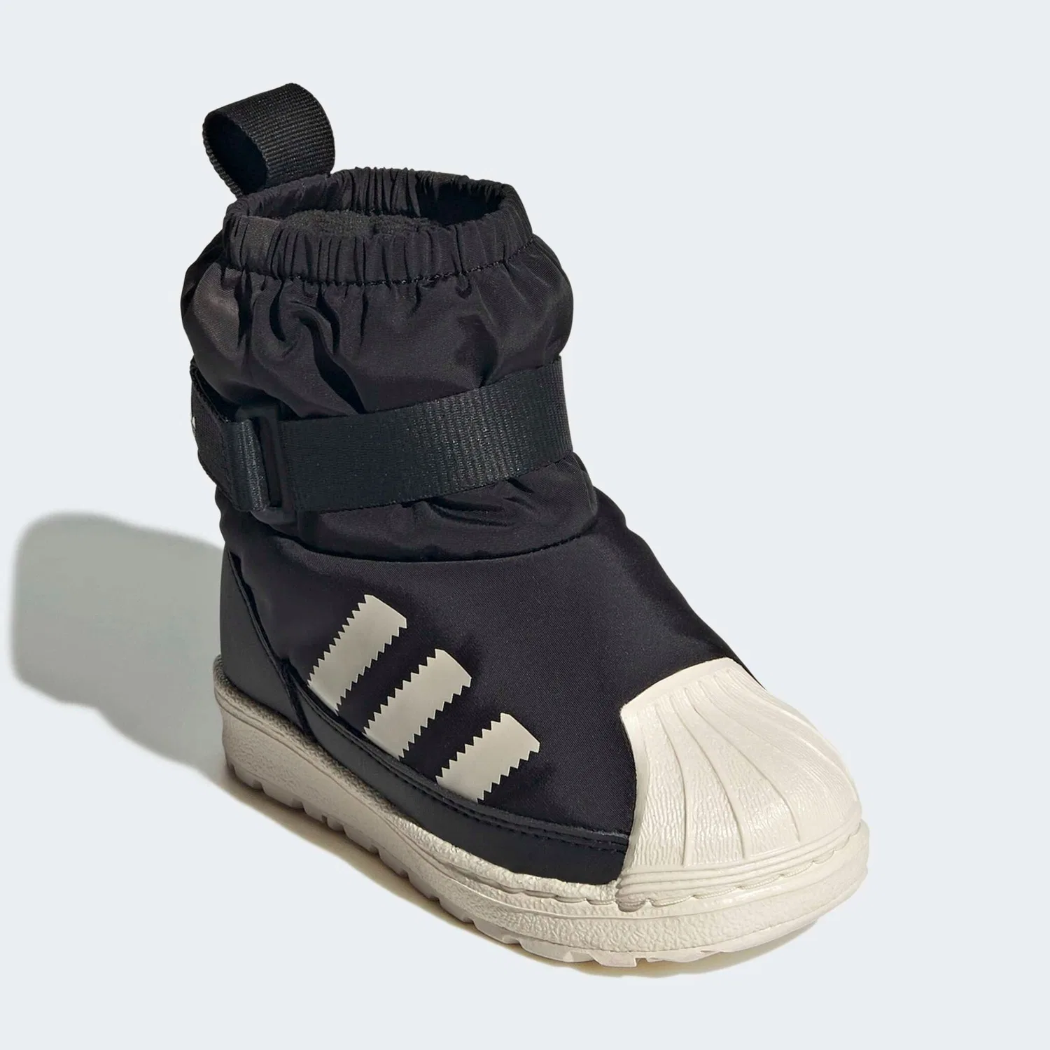 Детские зимние ботинки с мыском Superstar Adidas Originals, Core Black / Wonder White / Carbon