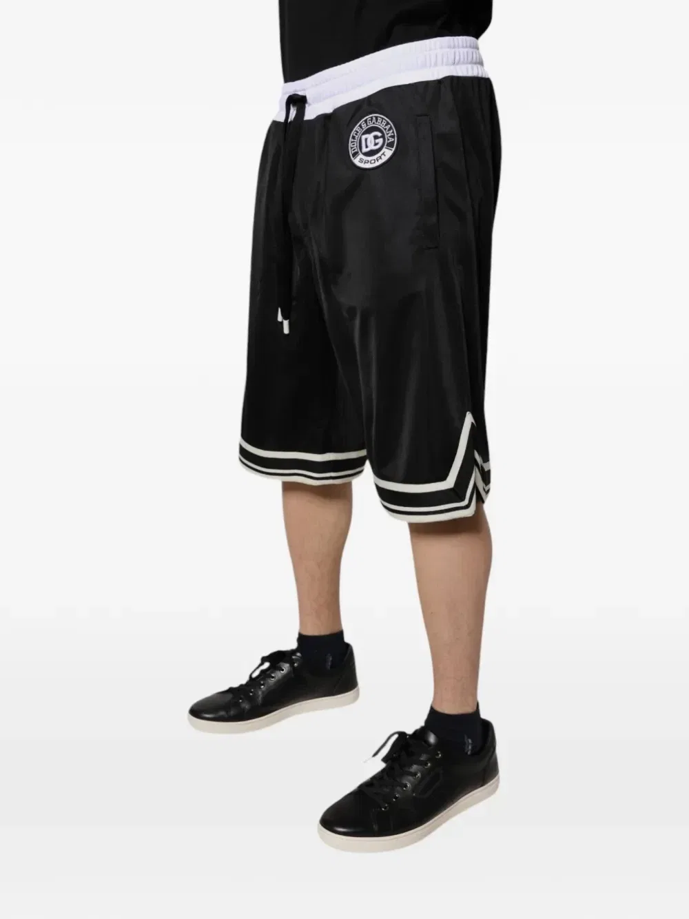 Шорты DG Sport с нашивкой-логотипом DOLCE & GABBANA, черный — фото 2