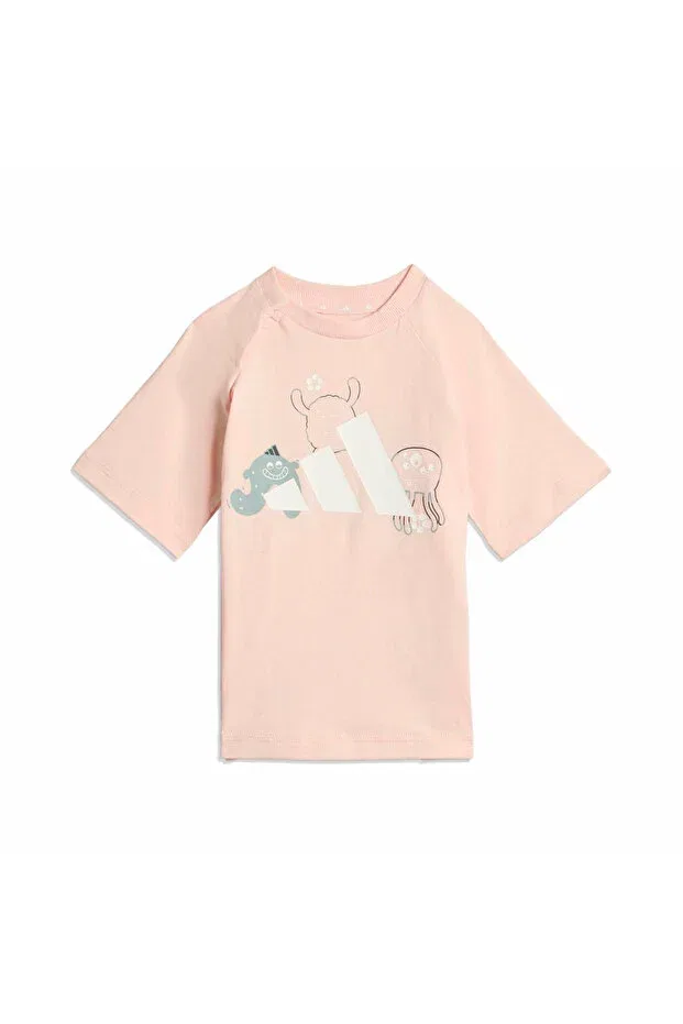 Детский спортивный комплект для девочек с коротким рукавом Tiro Nster Adidas, Pink — фото 2