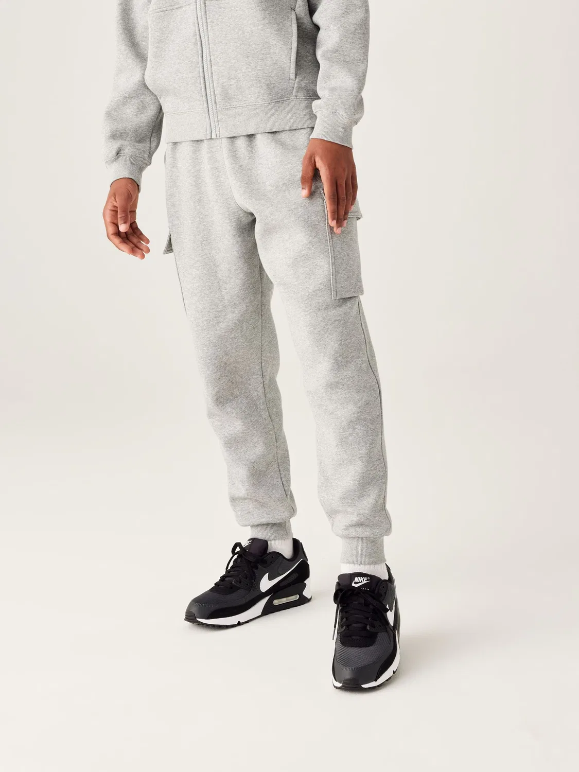 Джоггеры карго Club Fleece Nike, темно-серый меланж