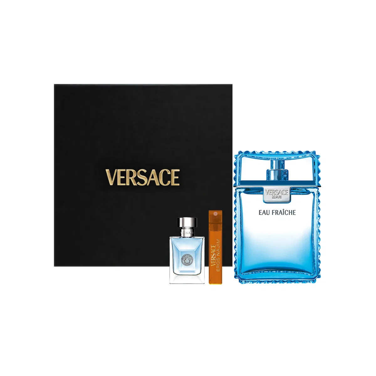 Мужской парфюмерный набор VERSACE Elegant Charm/Light Breeze, 30 мл + 5 мл + 1 мл
