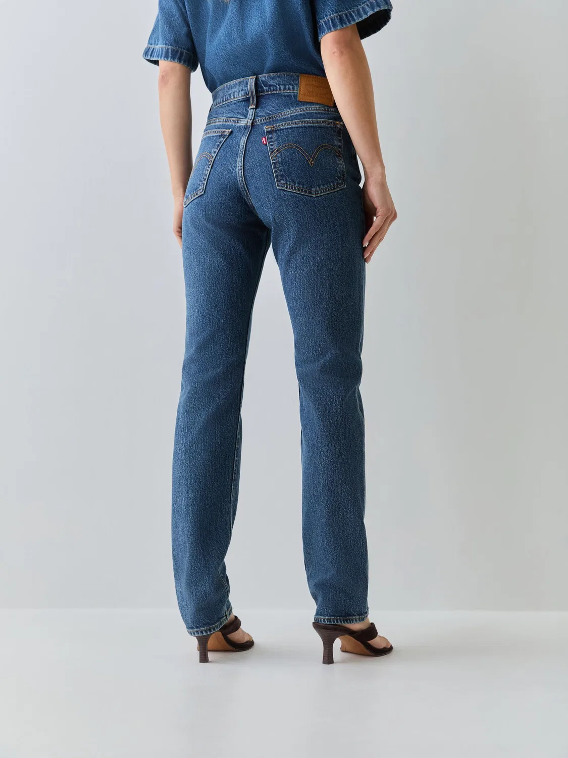 Джинсы с высокой посадкой, скинни Levi's Wedgie, цвет Destiny Stone Blue — фото 4