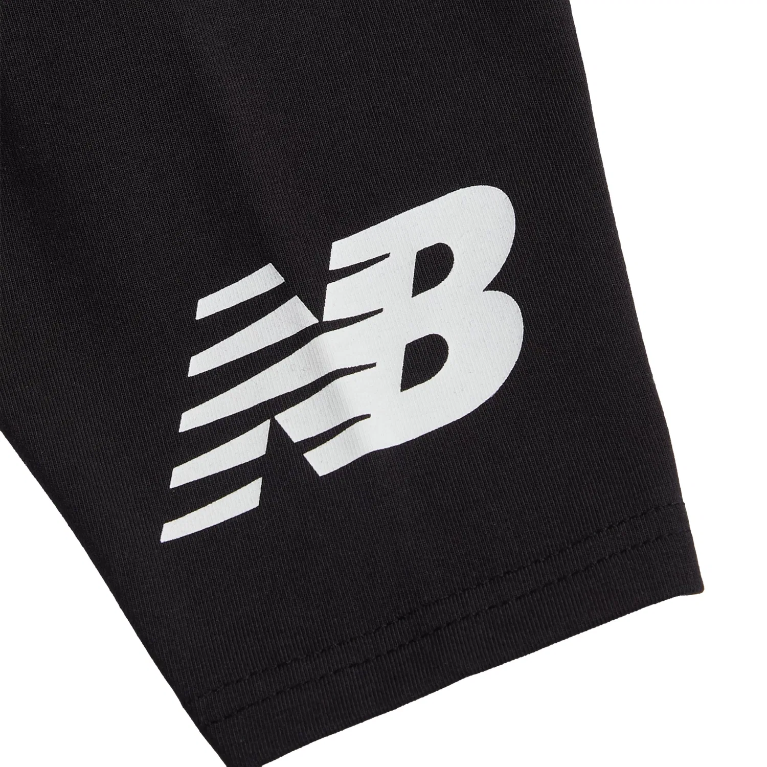 Детские шорты-велосипедки с логотипом Stacked Logo New Balance, Black — фото 2