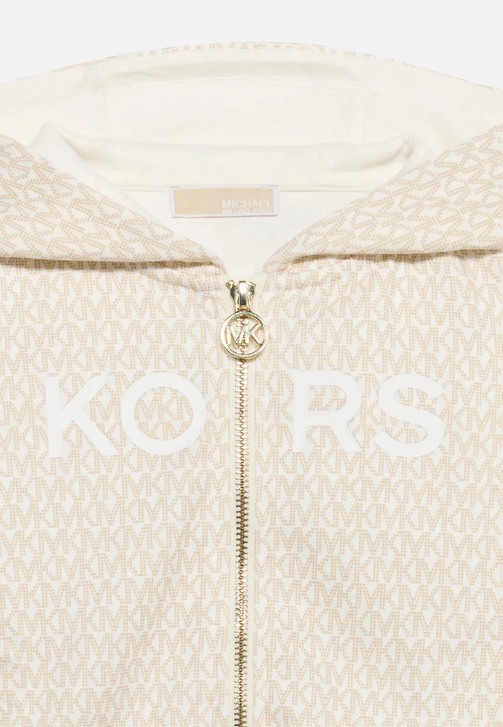 Эксклюзивная толстовка на молнии - свитшот на молнии Michael Kors Kids, Beige — фото 4