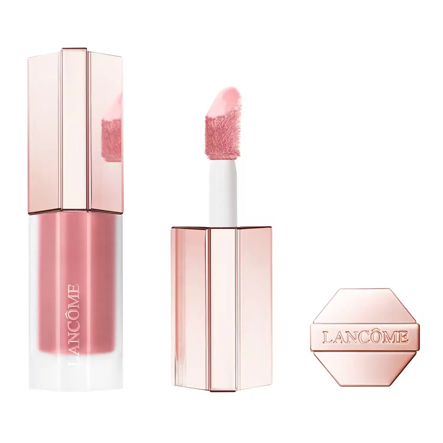 Жидкие румяна для лица 9 мл с кисточкой LANCÔME, 60 Knock On Rosewood