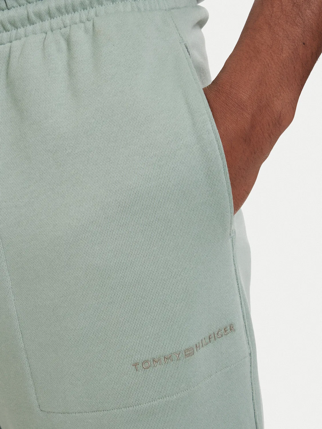 Мужские спортивные брюки свободного кроя Essential Tommy Hilfiger, светло-зеленый — фото 4