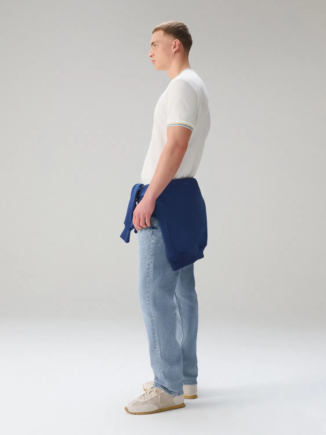 Джинсы классические Slim Fit Next, Bleach Blue Denim — фото 3