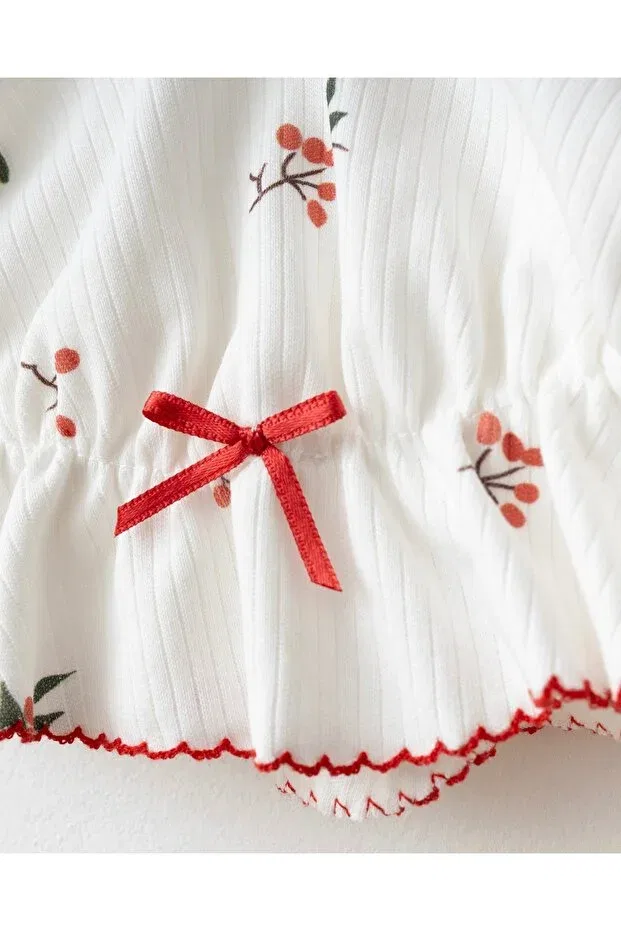 Детский комплект одежды для новорожденных хлопковый Kokina Floral Mert Baby, White — фото 4