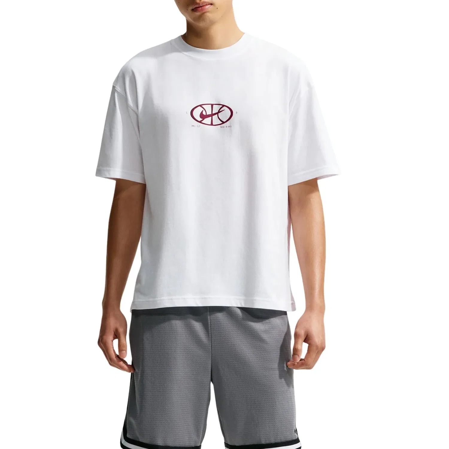 Мужская футболка Basketball T-Shirt 'White' Nike, белый — фото 3