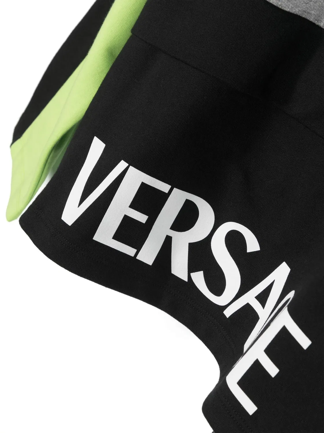 Хлопковая толстовка колор‑блок Versace, черный — фото 2
