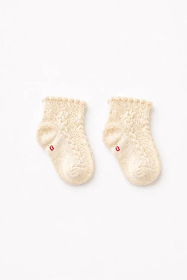 Детские носки с узором Organic cotton premium 3-piece baby & kids embossed socks Lakoren, Pink — фото 3