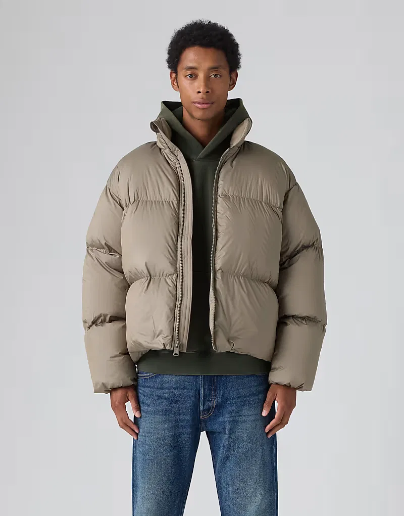 Короткая пуховая куртка Levi's Aurue, коричневый