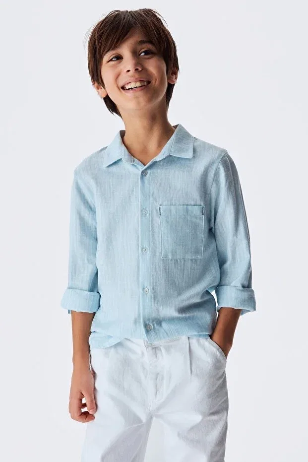 Мужская рубашка с принтом Young Generic Brands, Blue — фото 4