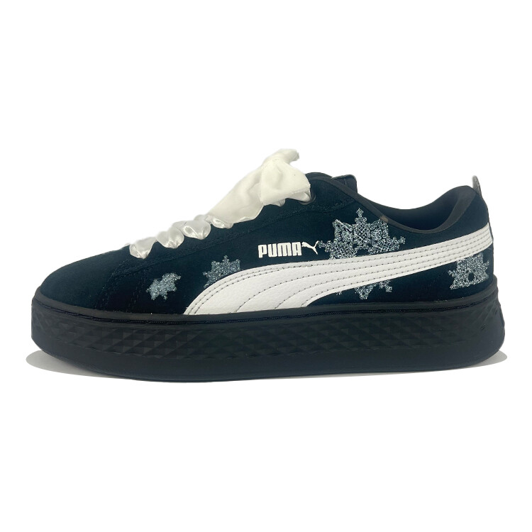 

Кроссовки Puma Smash Platform Skateboarding Shoes Women's Low-top Black, черный