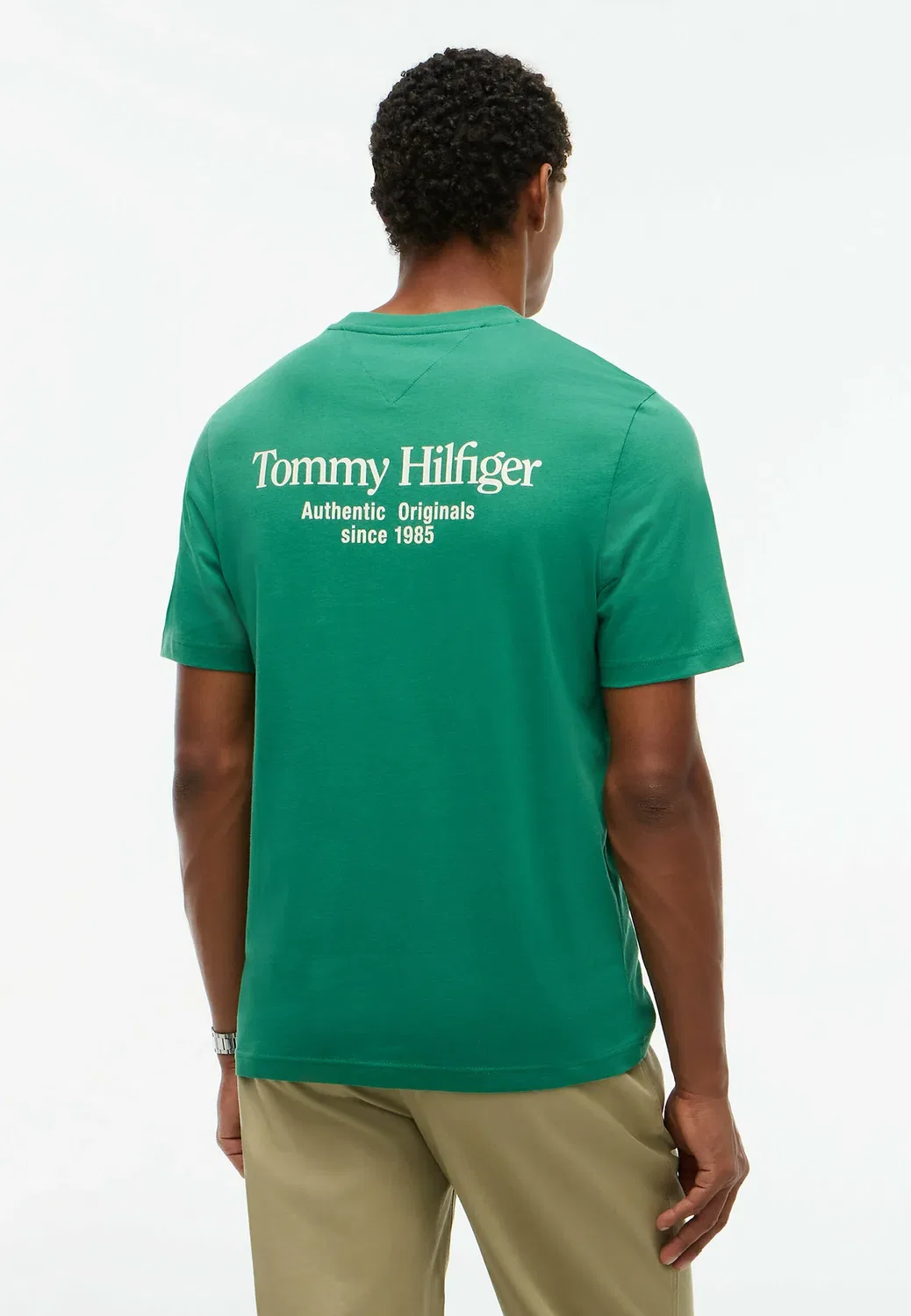 Футболка с круглым вырезом и логотипом на спине - футболка с принтом Tommy Hilfiger, Alaskan Green