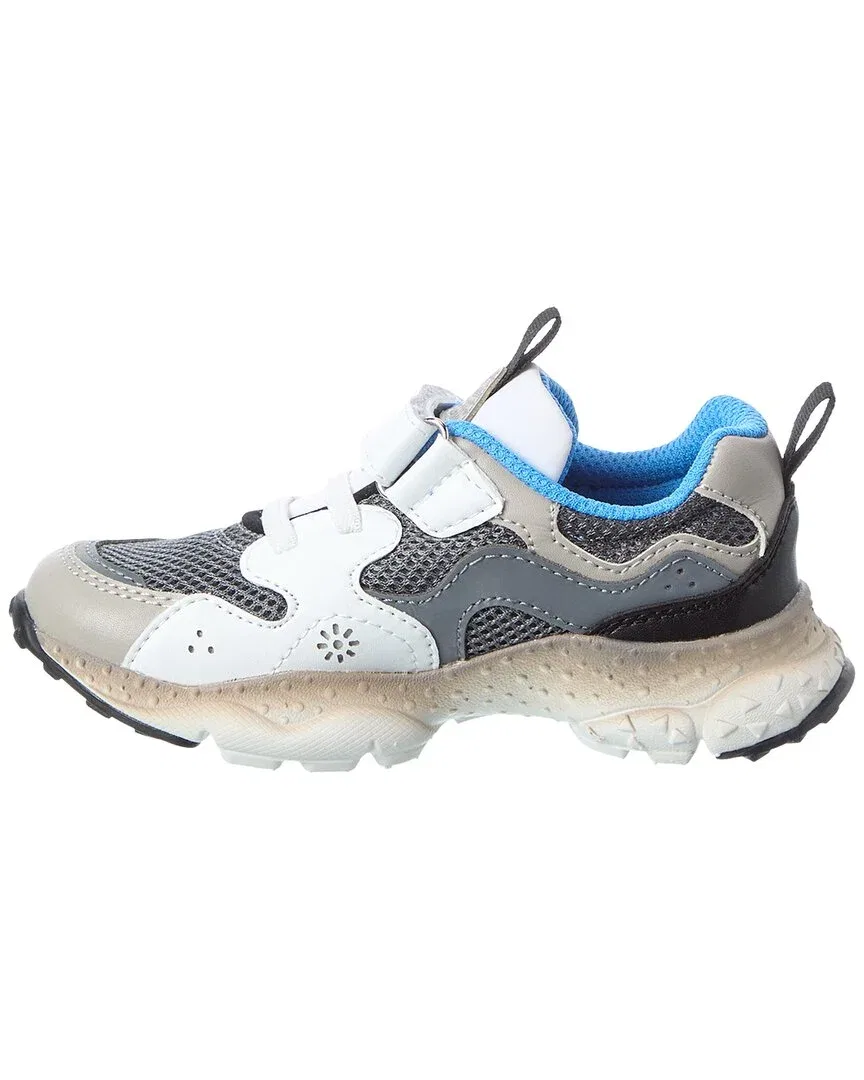 Детские кроссовки кожаные на липучках Naturino Yamano 3 Junior Leather Sneaker White — фото 2