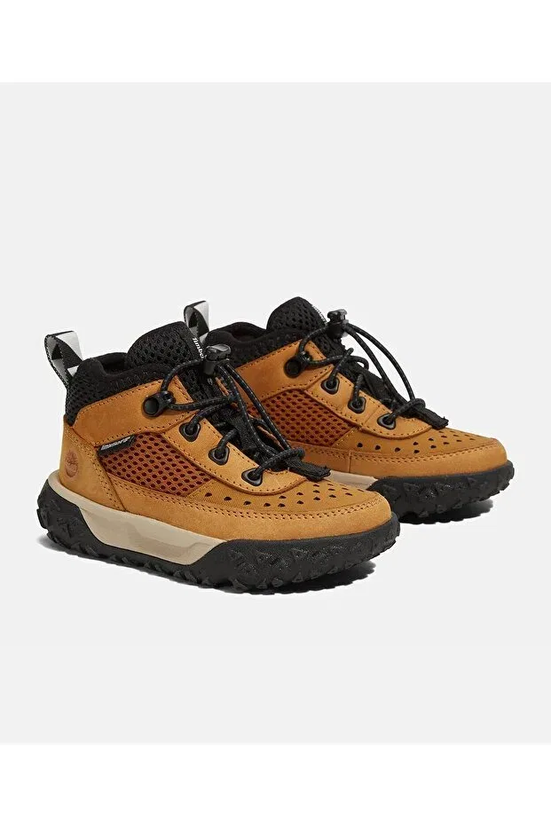 Детские ботинки для девочек на шнуровке Greenstride motion 6 mid Timberland, Orange — фото 3