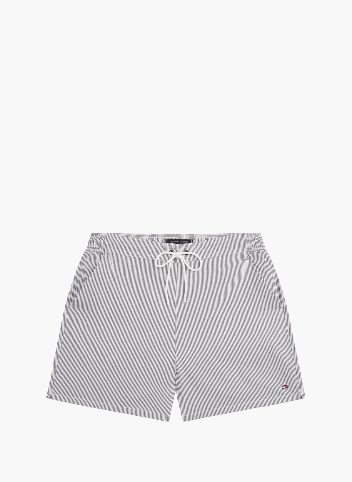 Шорты для плавания Tommy Hilfiger Essential Ithaca Stripe Mid Length, белый/темно-синий — фото 2