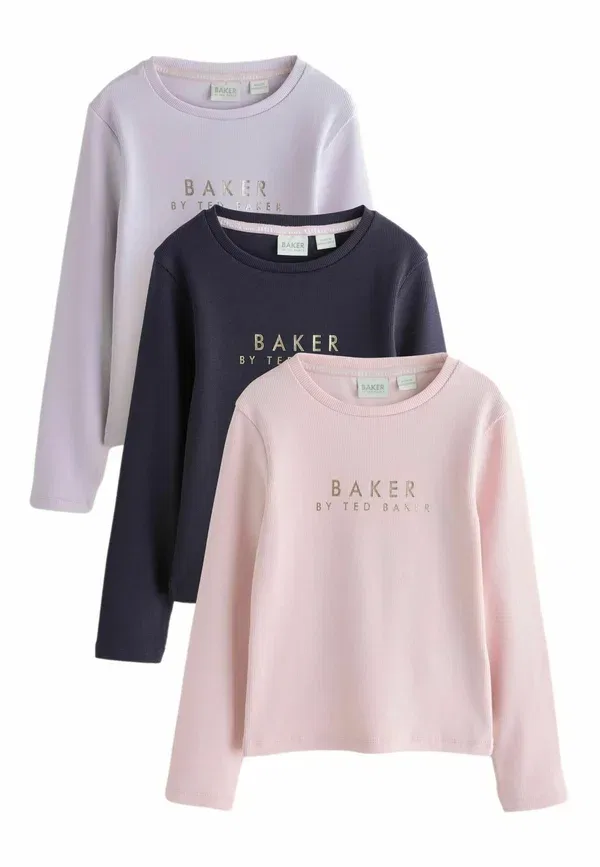 Комплект из 3 лонгсливов Baker By Ted Baker, фиолетовый/розовый