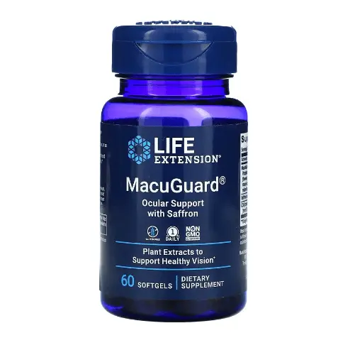 

MacuGuard поддержка глаз с шафраном 60 таблеток Life Extension