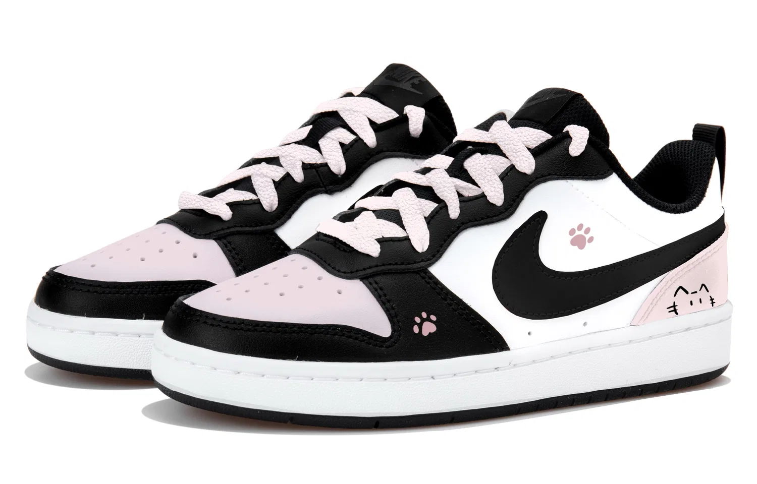 Детские скейтборд-кроссовки Nike Court Borough 2, Black Pink — фото 4