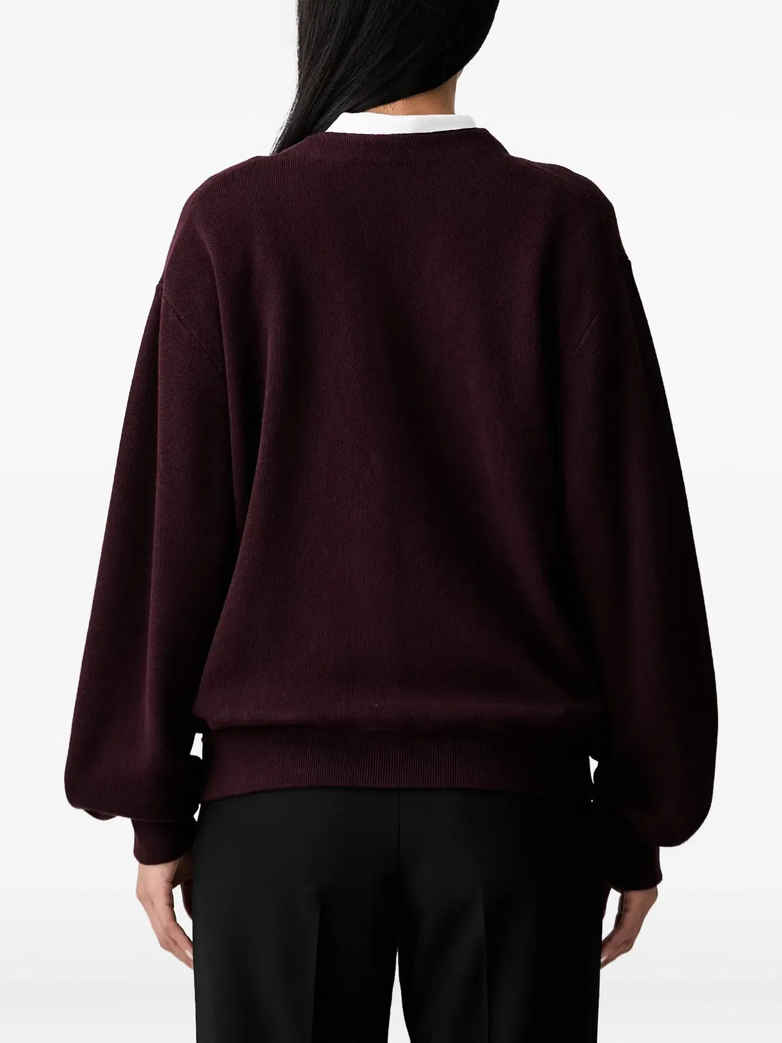 Lacoste Трикотажный кардиган с V-образным вырезом красный — фото 3