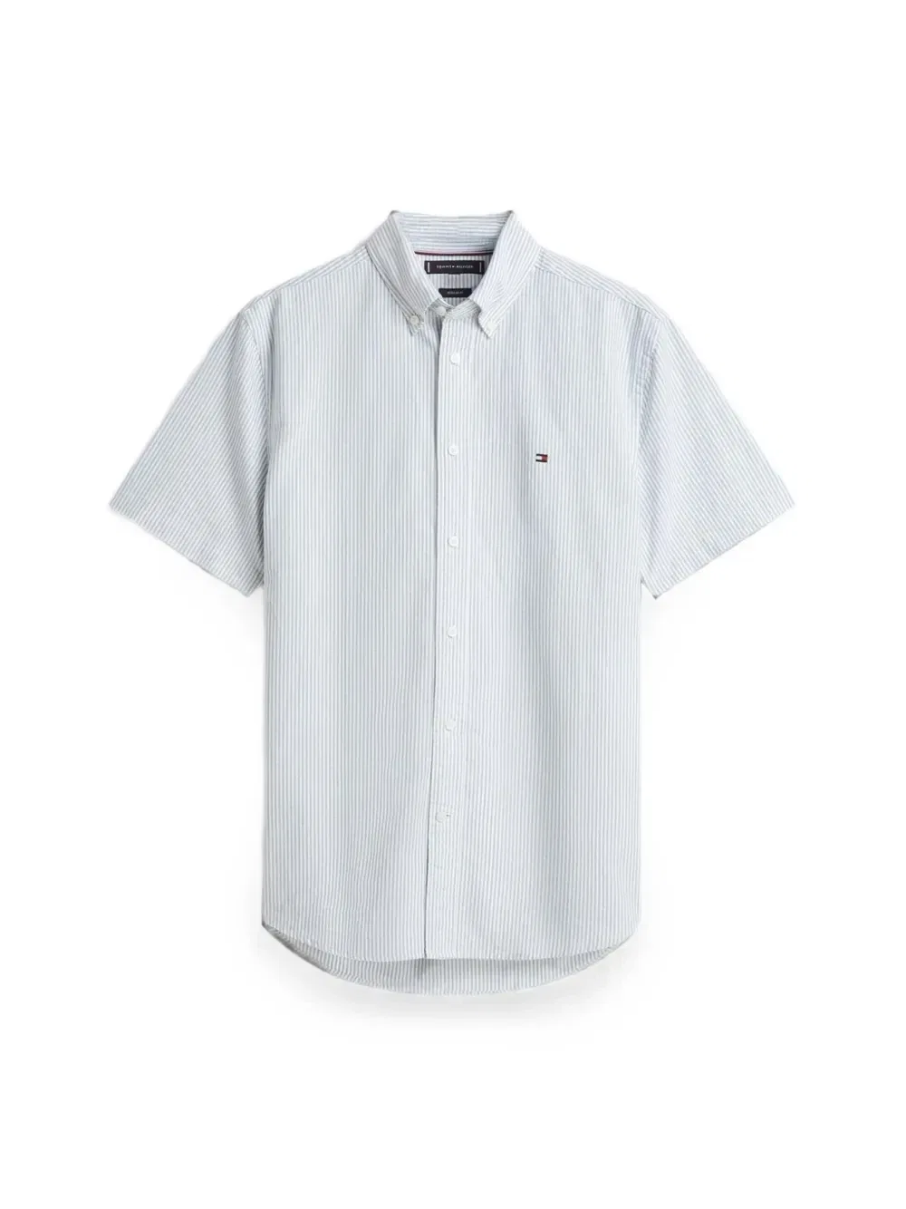 Рубашка Heritage Oxford с короткими рукавами в полоску Tommy Hilfiger, белый — фото 2
