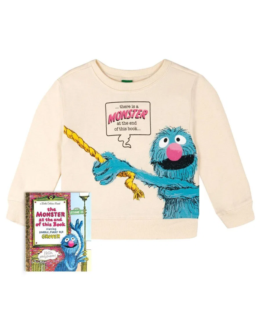 Свитшот с принтом Grover Sesame Street, Grover Off White