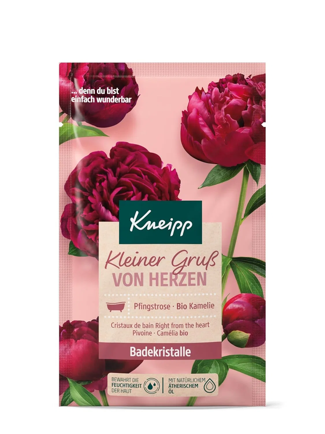 Соль для ванн Kneipp с экстрактом пиона и маслом камелии, 60 г