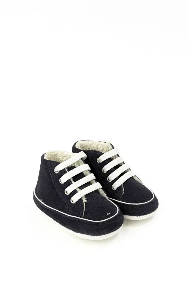 Детские ботиночки для девочек хлопковые Minissa Baby Kids, Navy Blue — фото 2