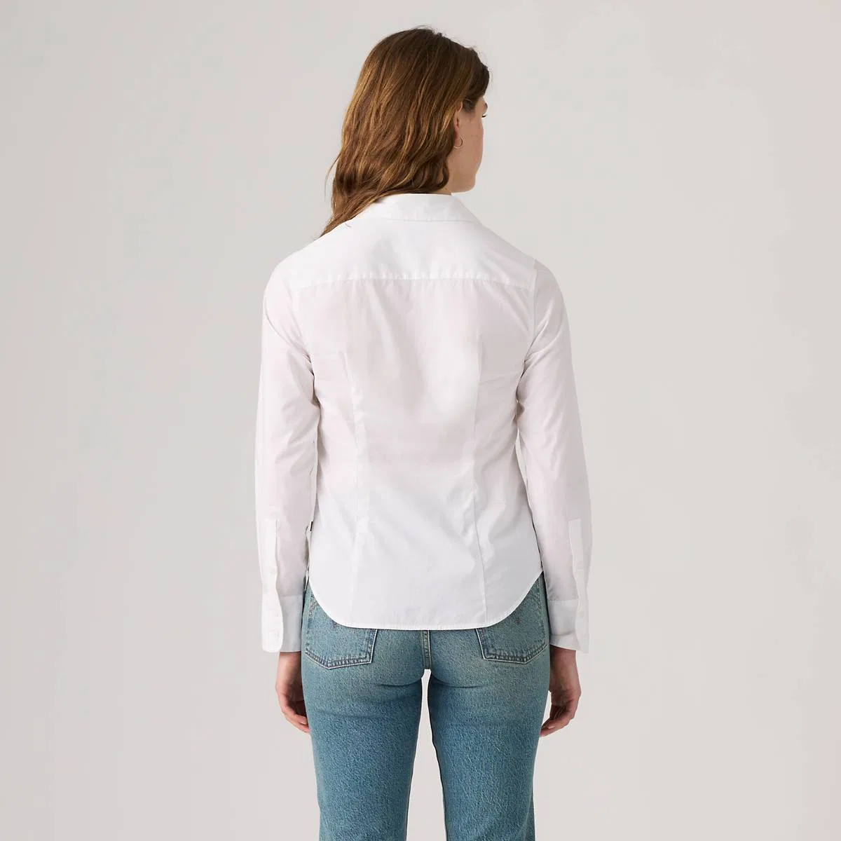 Узкая рубашка из поплина на пуговицах Levi's, Bright White - White — фото 4