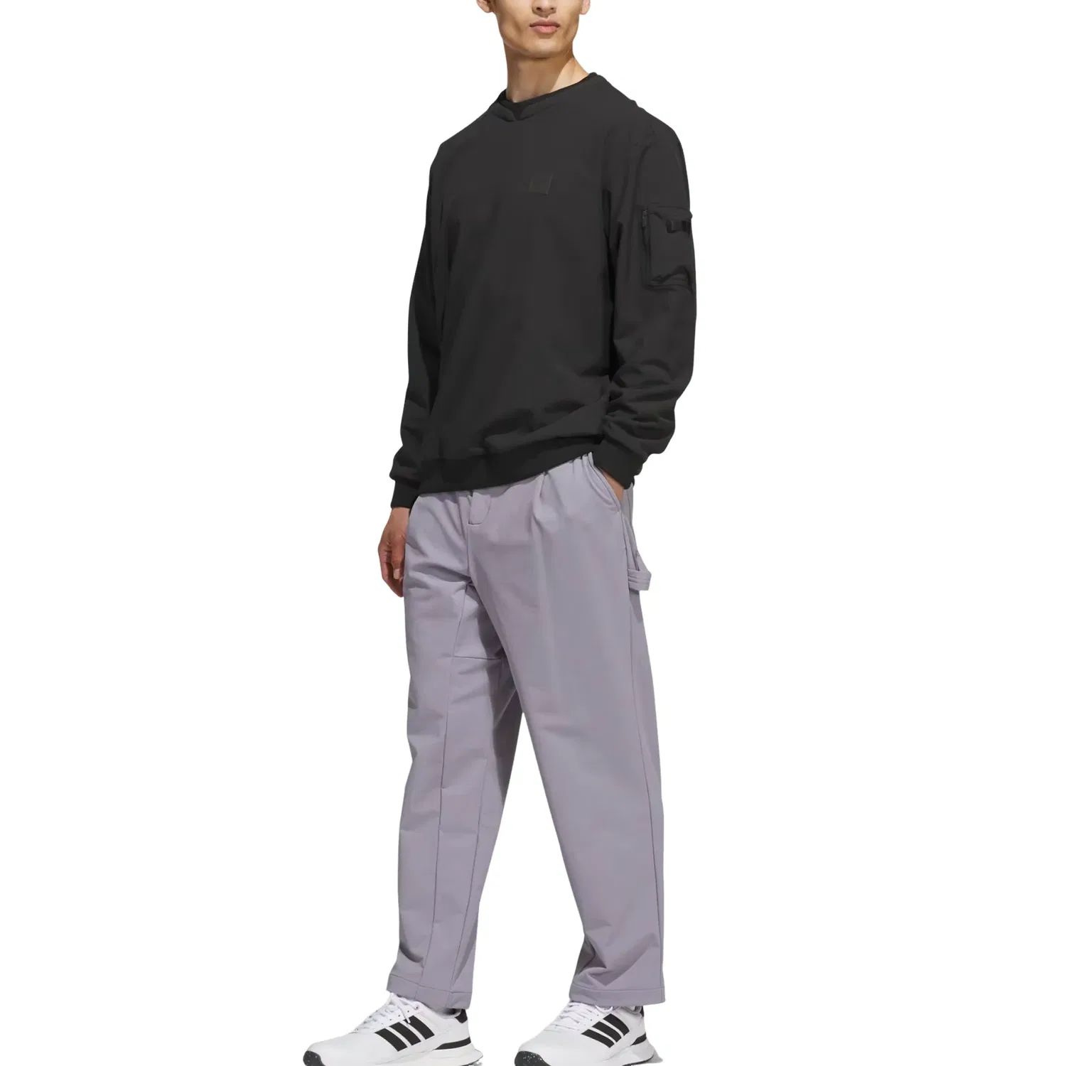 Мужская футболка Climawarm Brushed Sweatshirt Asia Sizing 'Black' adidas, черный — фото 4