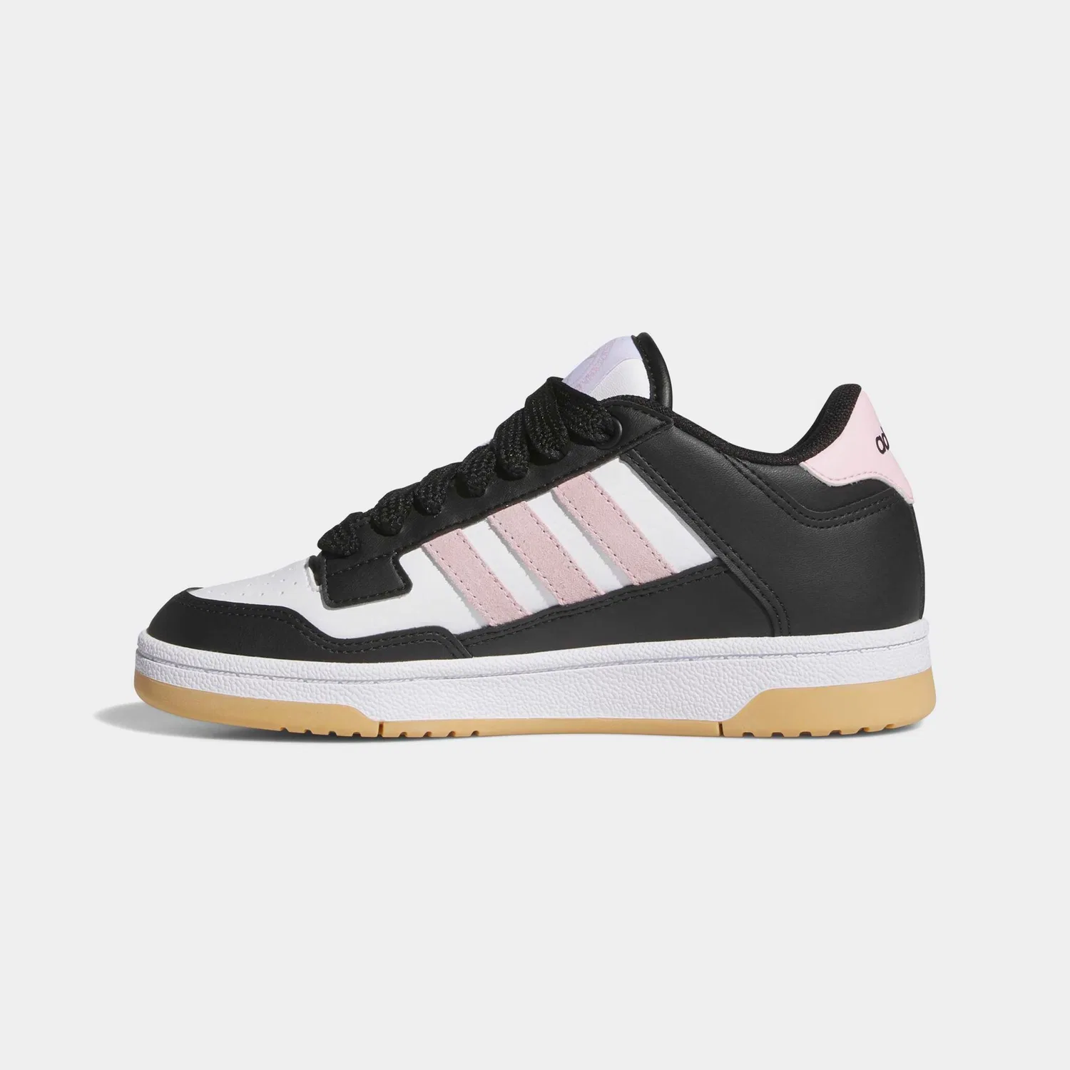 Детские кроссовки низкие с ретро-дизайном Adidas Sportswear, Cloud White/Core Black/Clear Pink — фото 3