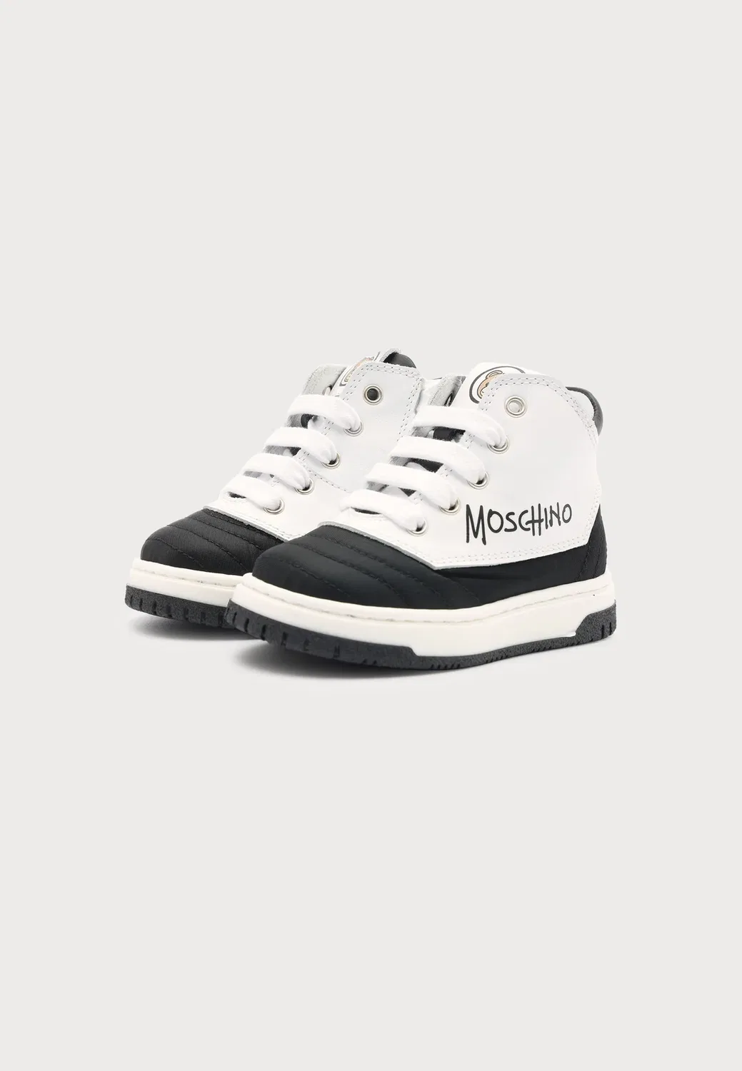 Унисекс - детская обувь Moschino, White/Black — фото 2