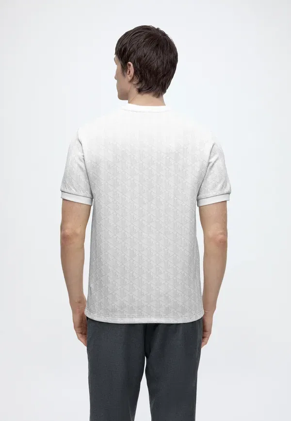 Футболка Lacoste, Белая/Серая, Классическая посадка — фото 3
