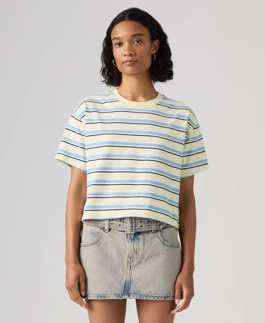 Женская футболка с круглым вырезом Levi's, Ozzy Stripe Pear Sorbet