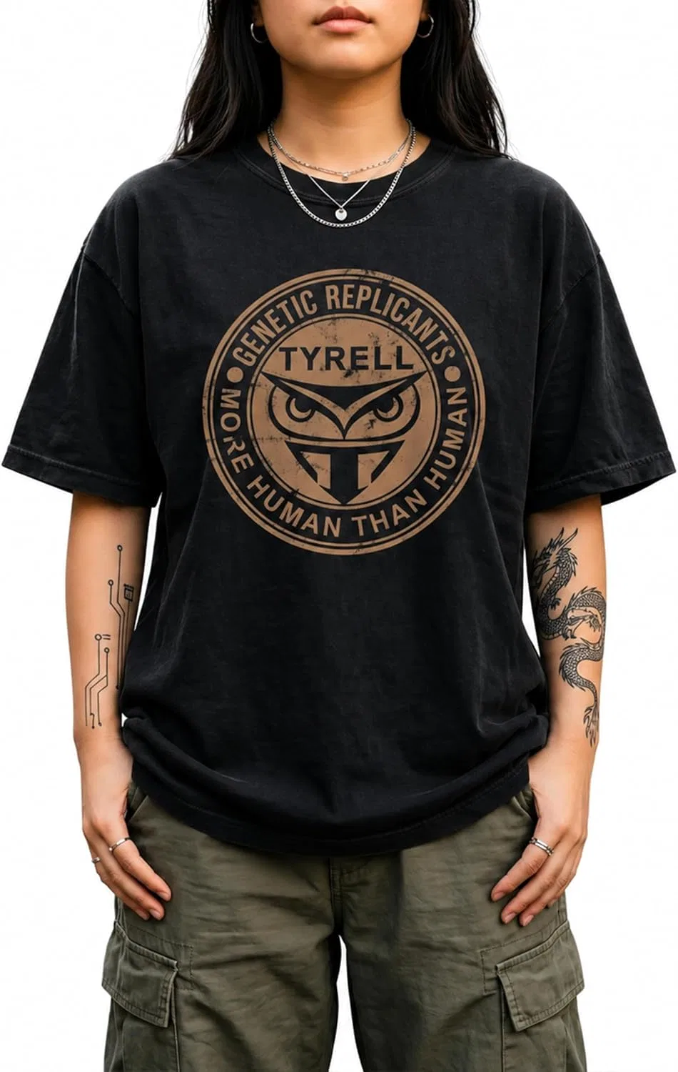 Футболка с принтом Blade Runner Tyrell Corp, Black — фото 2