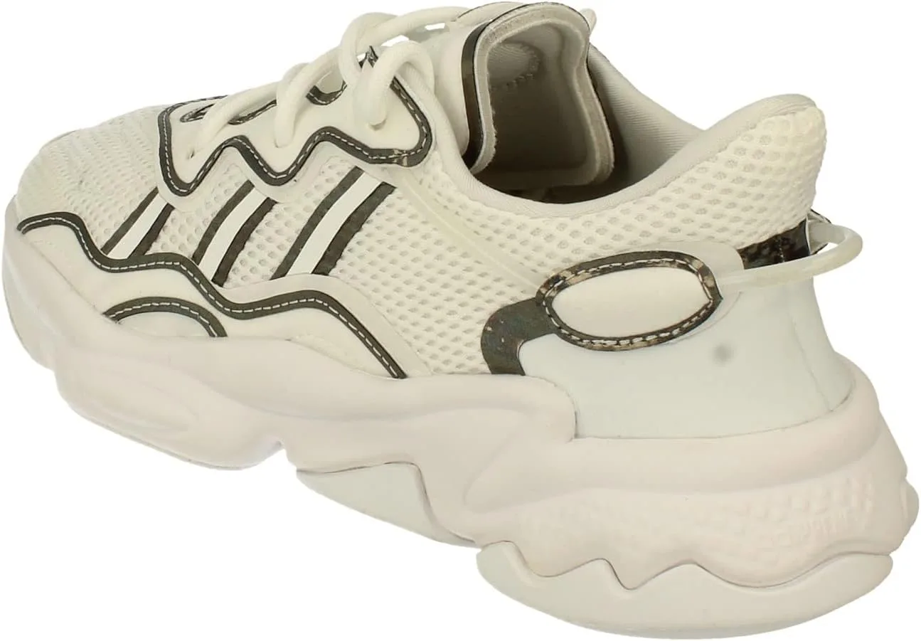 Мужские беговые кроссовки Adidas Originals Ozweego, белый/черный — фото 2