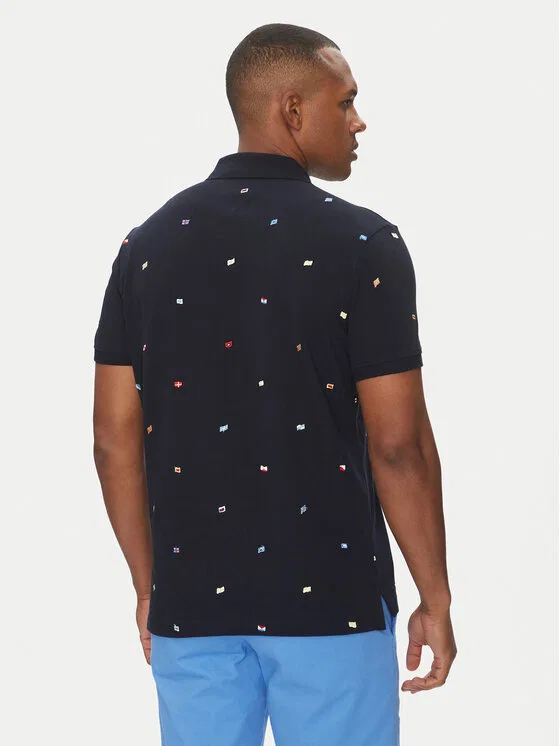 Поло regular fit Critter Tommy Hilfiger, темно-синий — фото 3