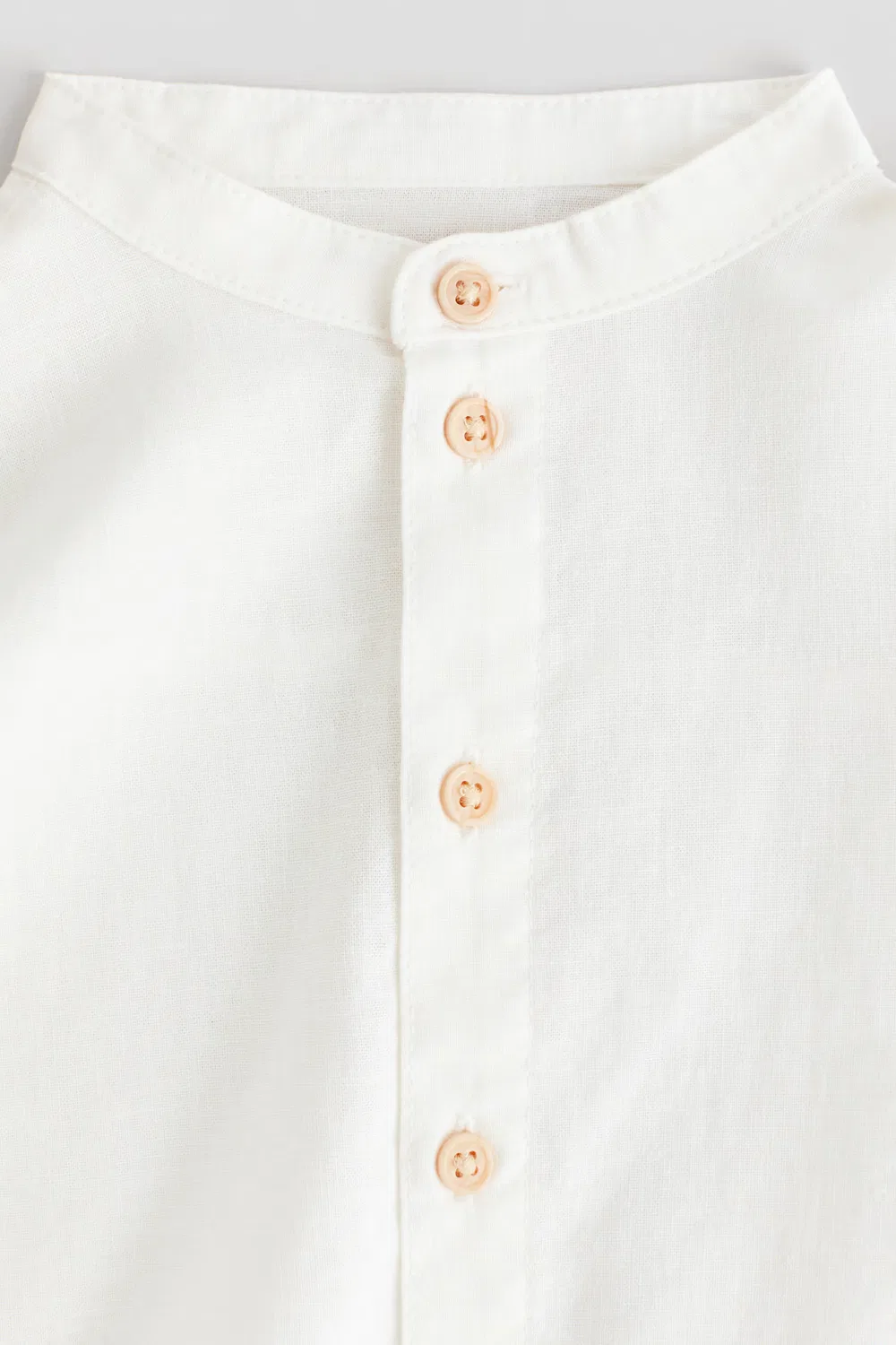 Рубашка для дедушки из смеси льна H&M, Weiß — фото 2